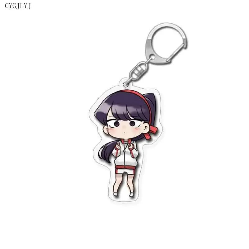 Cute Anime Keychain Komi San Wa Komyushou Desu Women Komi Shoko Tadano Hitohito Key Chain Man Acrylic Accesories Kawaii Chaveio