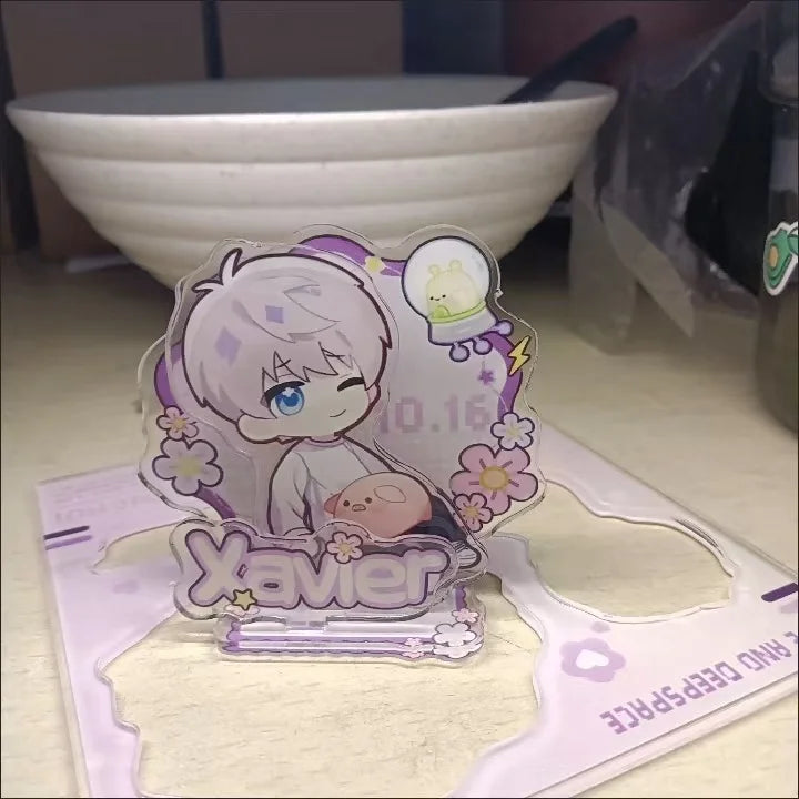 New Game Love and Deepspace Cute Anime Figure Xavier Zayne Rafayel ralayo Sylus Q Version Model Plate Desk Decor Fans Gift