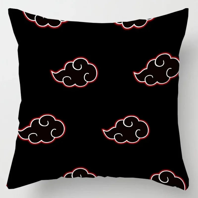 Anime Naruto Printed Pillow Case Red Cloud Uchiha Itachi Action Figures Square Pillow Covers Cushion Sofa Decor Cover Toys Gift