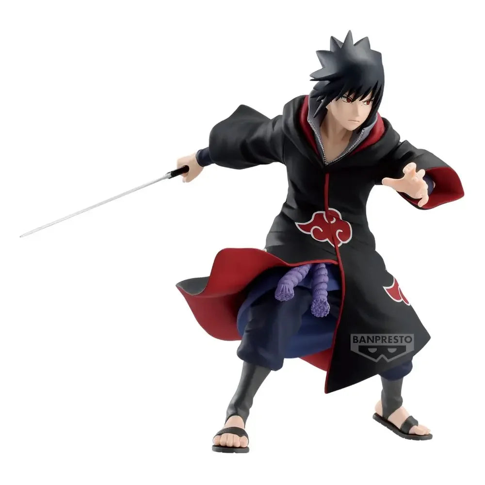 In Stock Original BANDAI Banpresto NARUTO VIBRATION STARS Uchiha Sasuke Akatsuki PVC Anime Figure Action Figures Model Toys