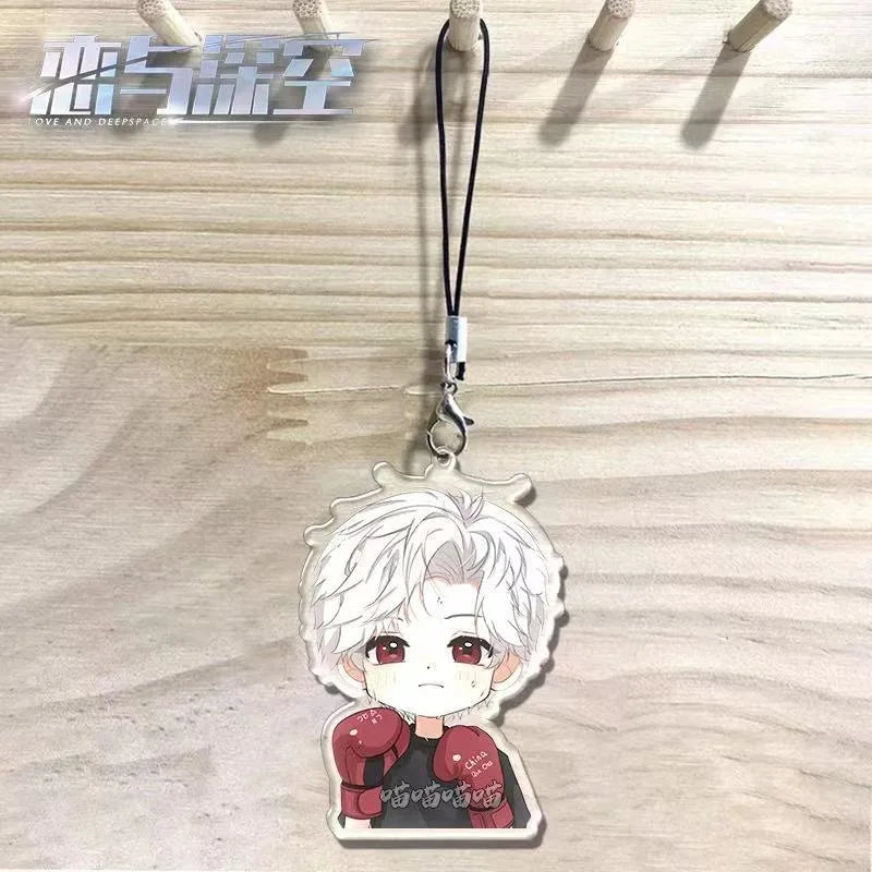 Sport Love and Deepspace Anime Mobile Phone Lanyard KeyChain Sylus Zayne Men Women Print Figure Hanging Key Rope Pendant Trinket
