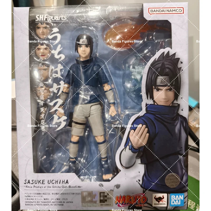 Original Bandai S.H.Figuarts Shf Naruto Shippuden Obito Uchiha Sasuke Kakashi In Stock Anime Action Collection Figures Model Toy