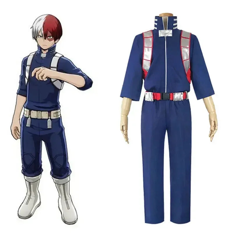 2020 Hot Anime My Hero Academia Boku no Hero Academia Todoroki Shoto Cosplay Costume Top Pants Belt Halloween Cos Wig