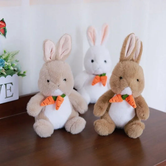 30-45cm Radish Rabbit Plush Toy Radish Accessory Small White Rabbit Cute Soothing Animal Doll Send Children Birthday Gift