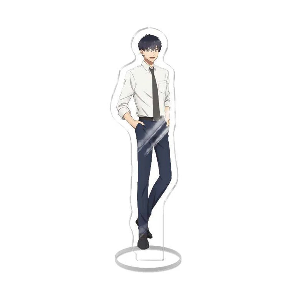 15CM Cartoon Anime Figure The Ice Guy and His Cool Female Colleague  Acrylic Stand Model Plate Desktop Office Home Collection