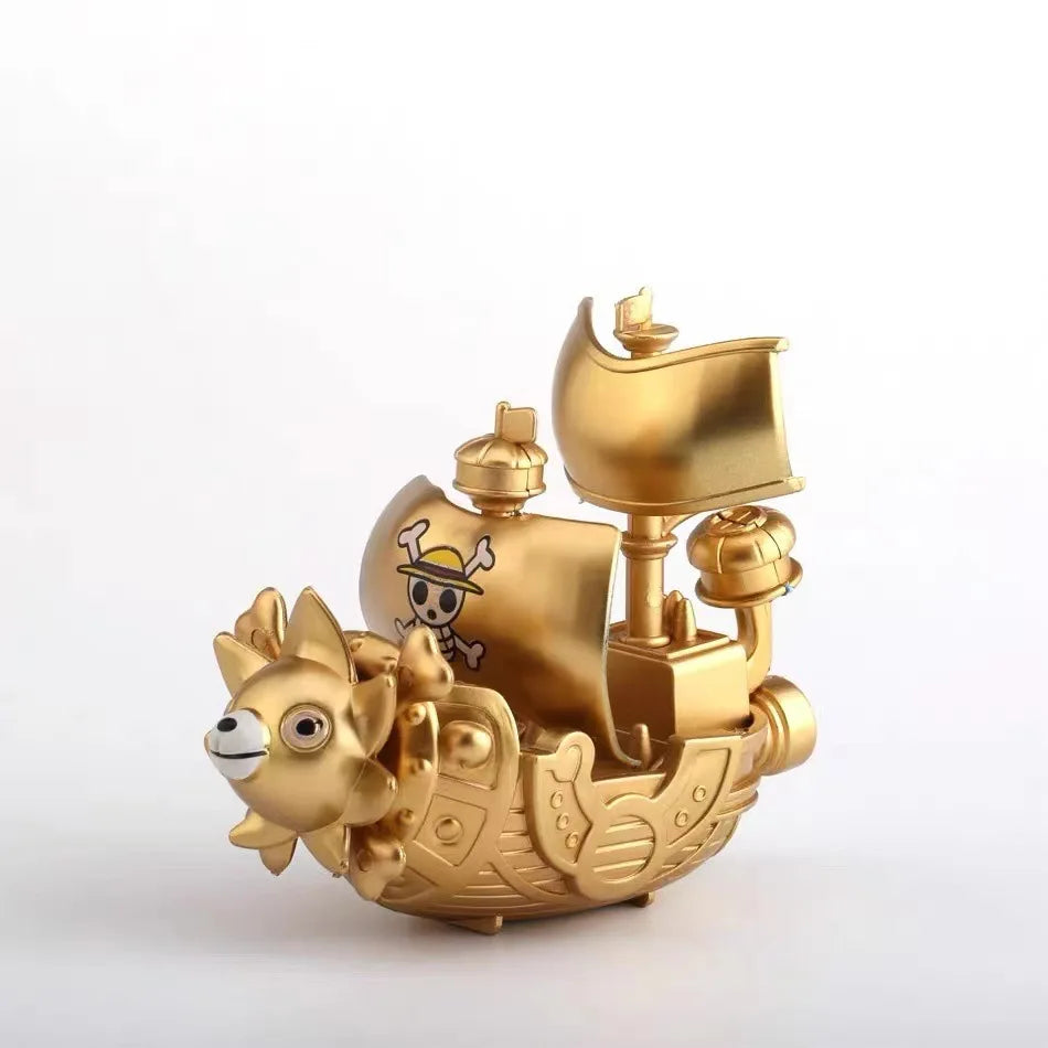 10CM Anime One Piece Going Merry Thousand Sunny Pirate Boat Mini Figure Ship Collectible Doll Pvc Model Toy Gift For Kids Fans
