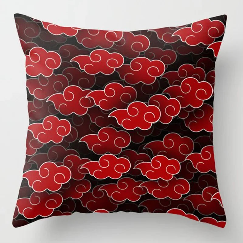 Anime Naruto Printed Pillow Case Red Cloud Uchiha Itachi Action Figures Square Pillow Covers Cushion Sofa Decor Cover Toys Gift