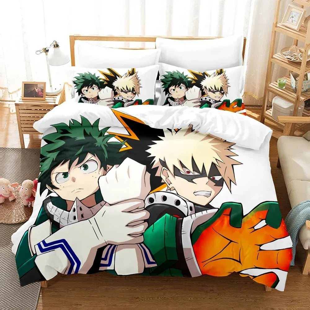 3d Anime Bedding Set My Hero Academia Quilt Duvet Cover Sets No Sheet Home Decor Single Queen King Size Gift Cute Kids Cartoon