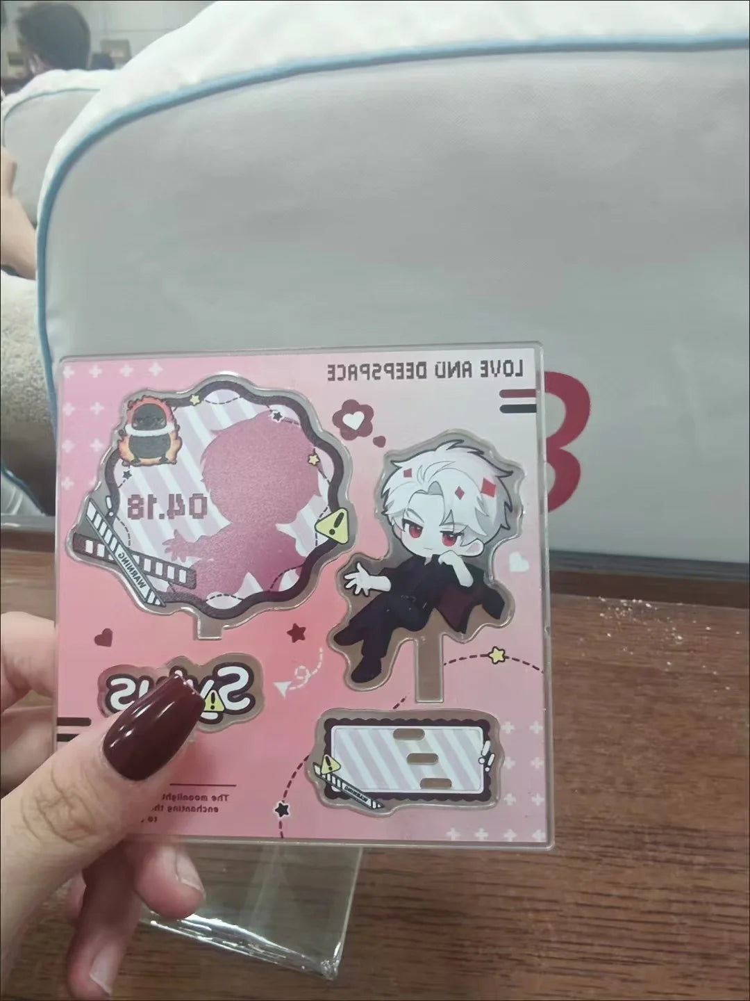 New Game Love and Deepspace Cute Anime Figure Xavier Zayne Rafayel ralayo Sylus Q Version Model Plate Desk Decor Fans Gift