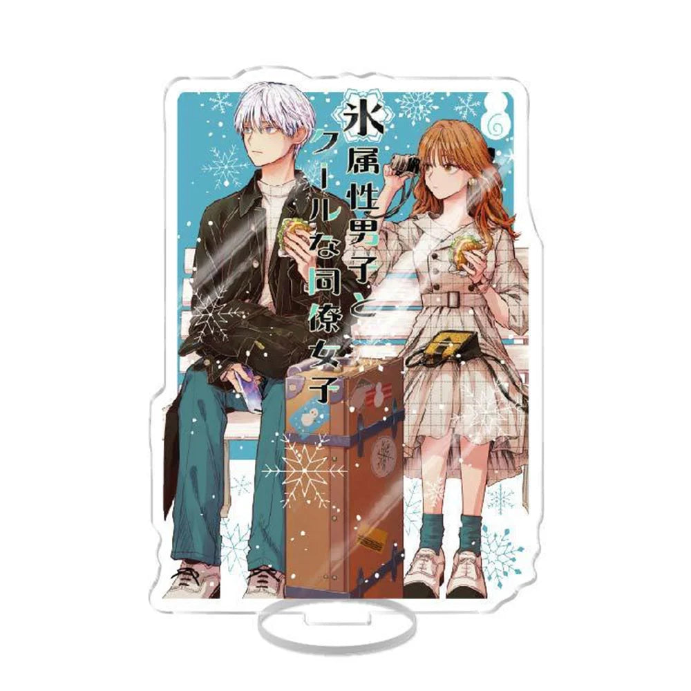 15CM Cartoon Anime Figure The Ice Guy and His Cool Female Colleague  Acrylic Stand Model Plate Desktop Office Home Collection
