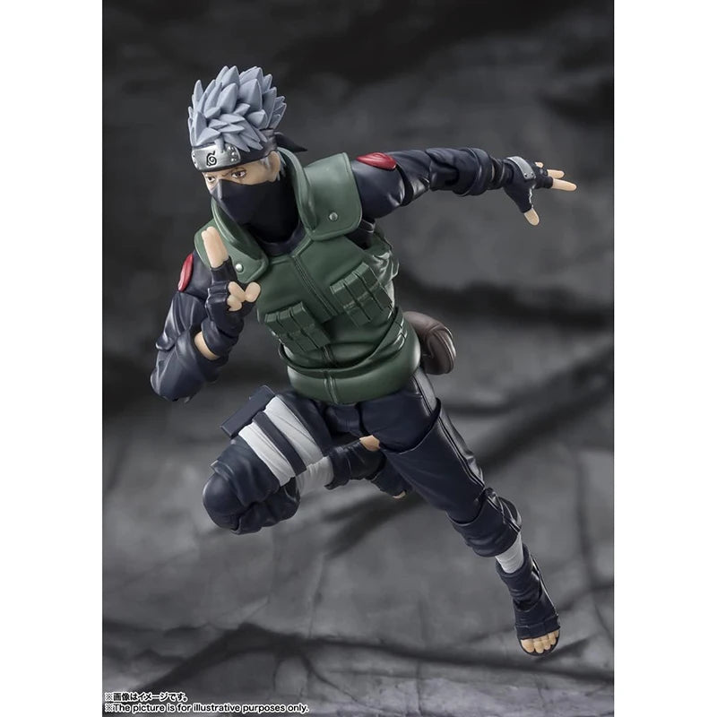 Original Bandai S.H.Figuarts Shf Naruto Shippuden Obito Uchiha Sasuke Kakashi In Stock Anime Action Collection Figures Model Toy