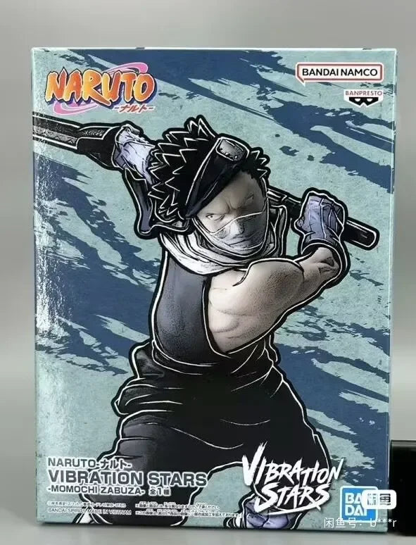 Original Bandai Vibration Stars Naruto Momochi Zabuza Kawaii Anime Action Collectible Ornament Model Toys Holiday Gifts 13cm