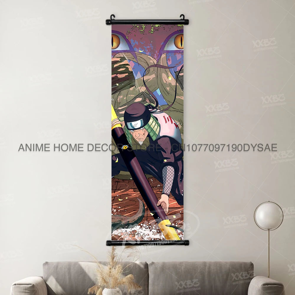 Naruto Posters Senjyuu Hashiram Hanging Painting Tobirama Wall Art Sarutobi Hiruzen Anime Scrolls Picture Namikaze Minato Decor