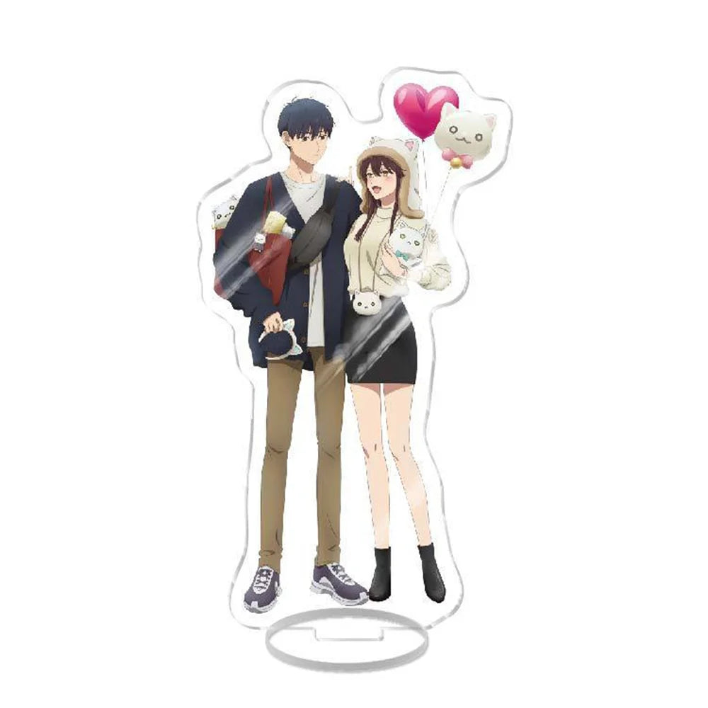 15CM Cartoon Anime Figure The Ice Guy and His Cool Female Colleague  Acrylic Stand Model Plate Desktop Office Home Collection