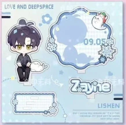 New Game Love and Deepspace Cute Anime Figure Xavier Zayne Rafayel ralayo Sylus Q Version Model Plate Desk Decor Fans Gift