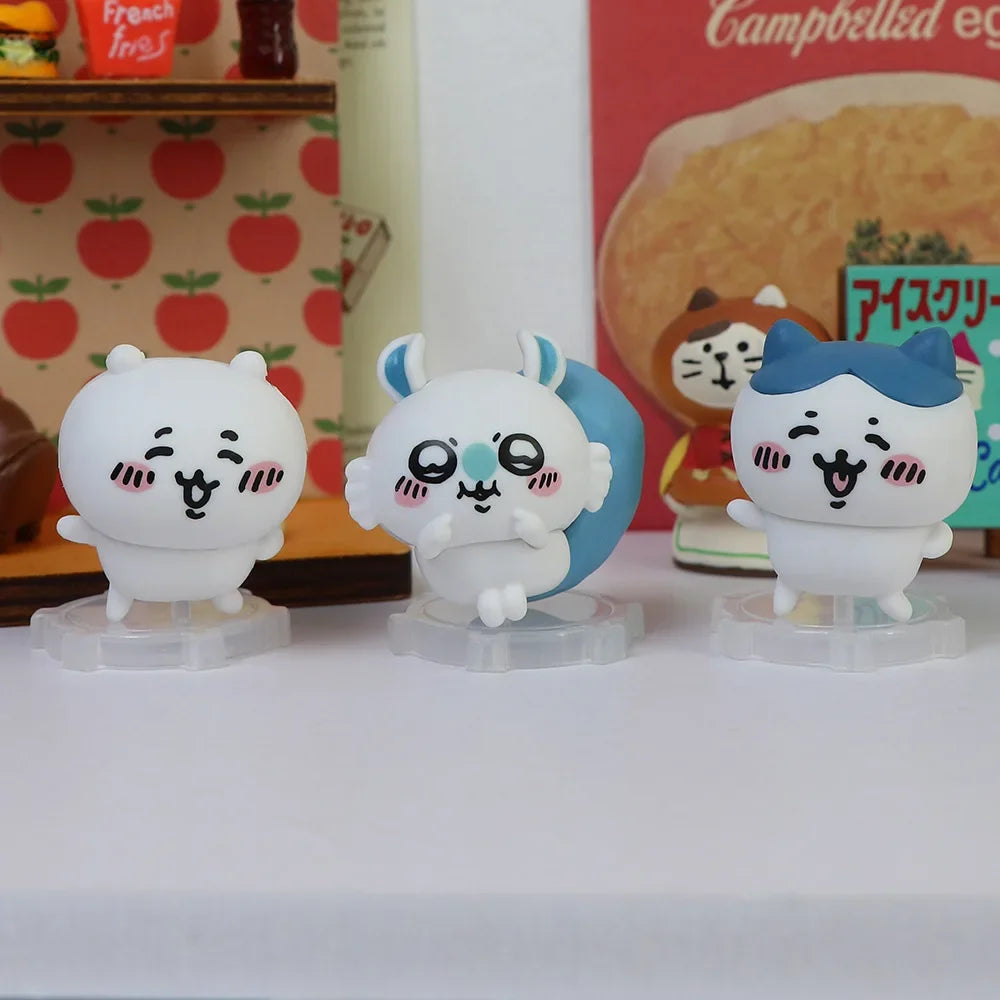 5Pcs-Set Chiikawa Anime Figure Hachiware Usagi Momo Action Figure Toys Model Doll Decorative Ornament Children Christmas Gift