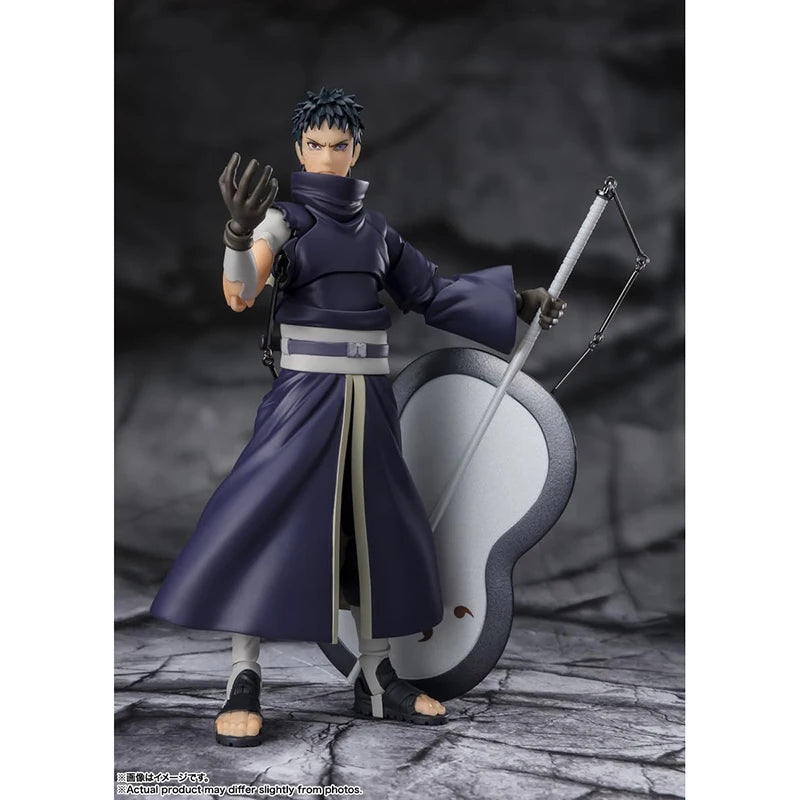 Original Bandai S.H.Figuarts Shf Naruto Shippuden Obito Uchiha Sasuke Kakashi In Stock Anime Action Collection Figures Model Toy