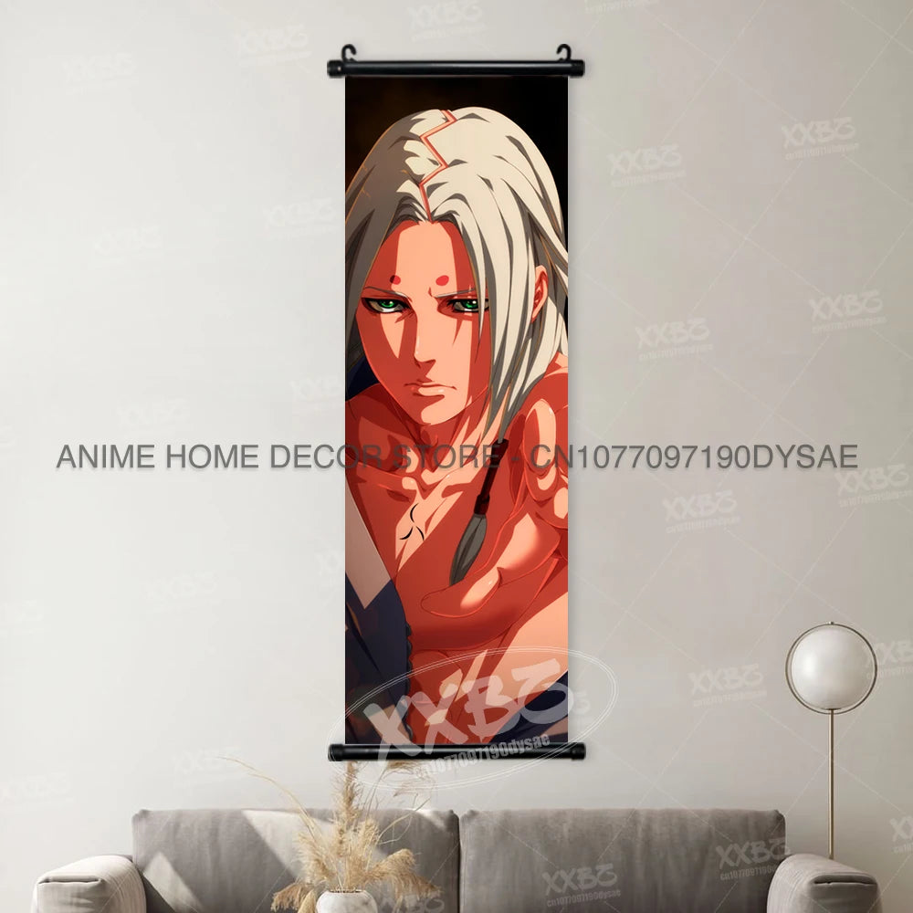 Naruto Posters Senjyuu Hashiram Hanging Painting Tobirama Wall Art Sarutobi Hiruzen Anime Scrolls Picture Namikaze Minato Decor