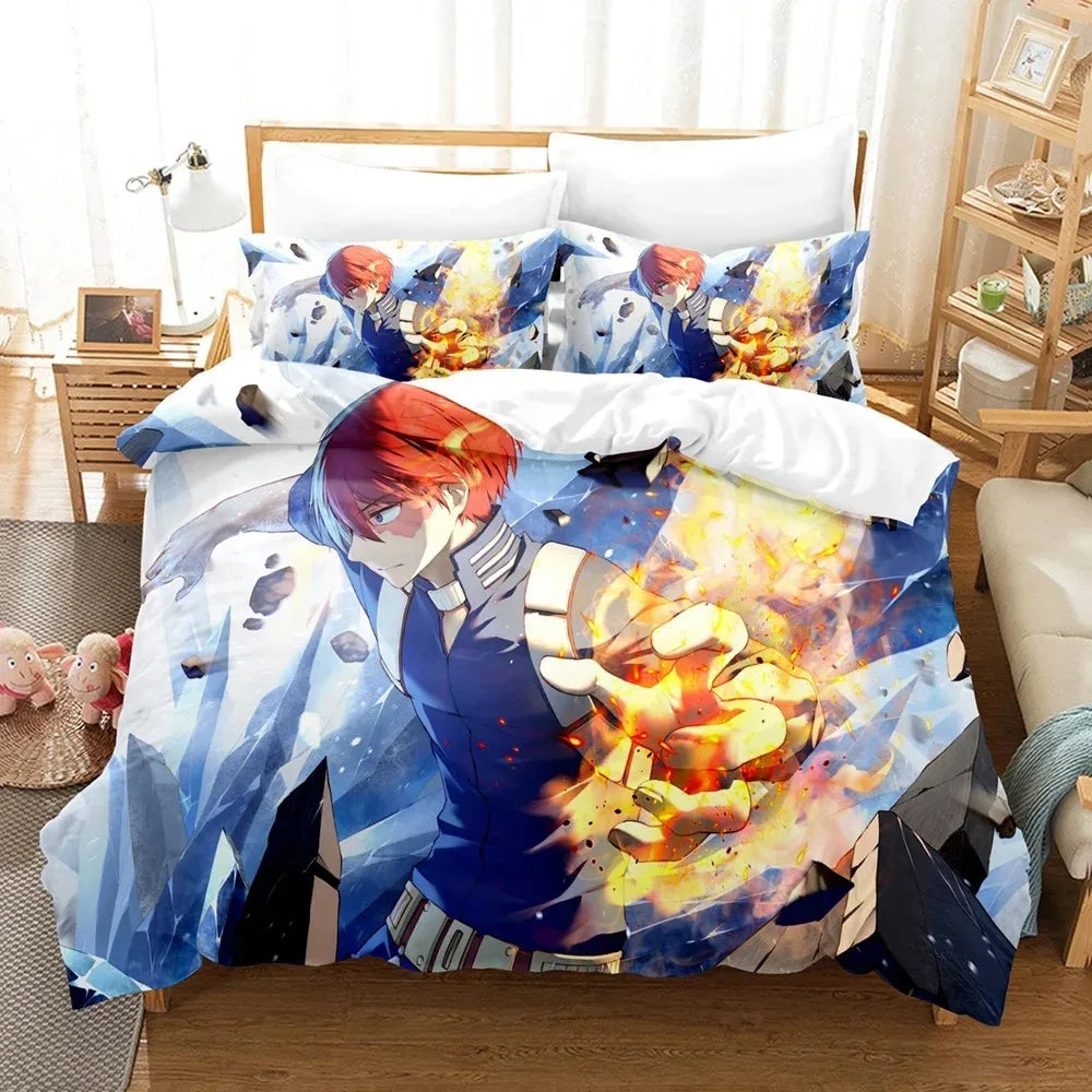 3d Anime Bedding Set My Hero Academia Quilt Duvet Cover Sets No Sheet Home Decor Single Queen King Size Gift Cute Kids Cartoon