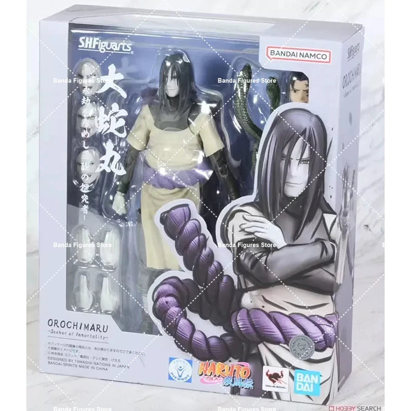 Original Bandai S.H.Figuarts Shf Naruto Shippuden Obito Uchiha Sasuke Kakashi In Stock Anime Action Collection Figures Model Toy