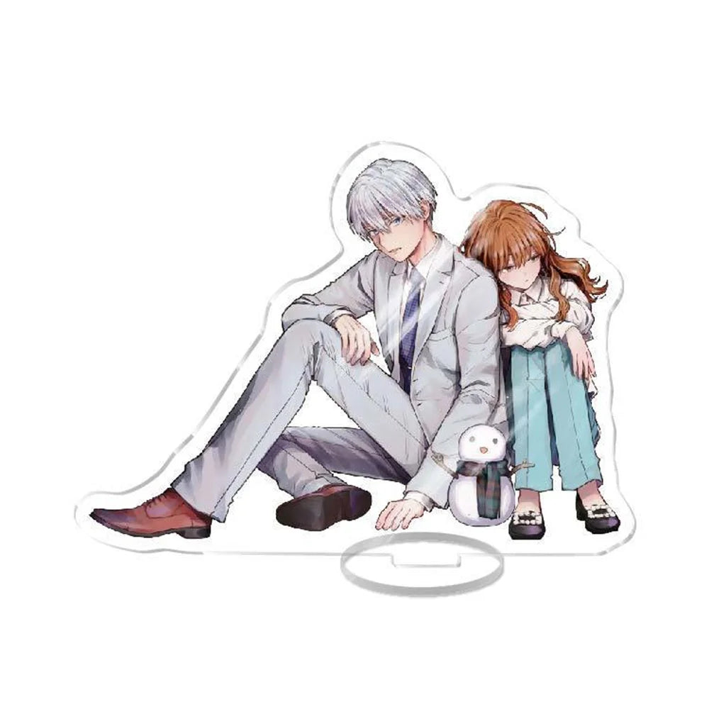 15CM Cartoon Anime Figure The Ice Guy and His Cool Female Colleague  Acrylic Stand Model Plate Desktop Office Home Collection