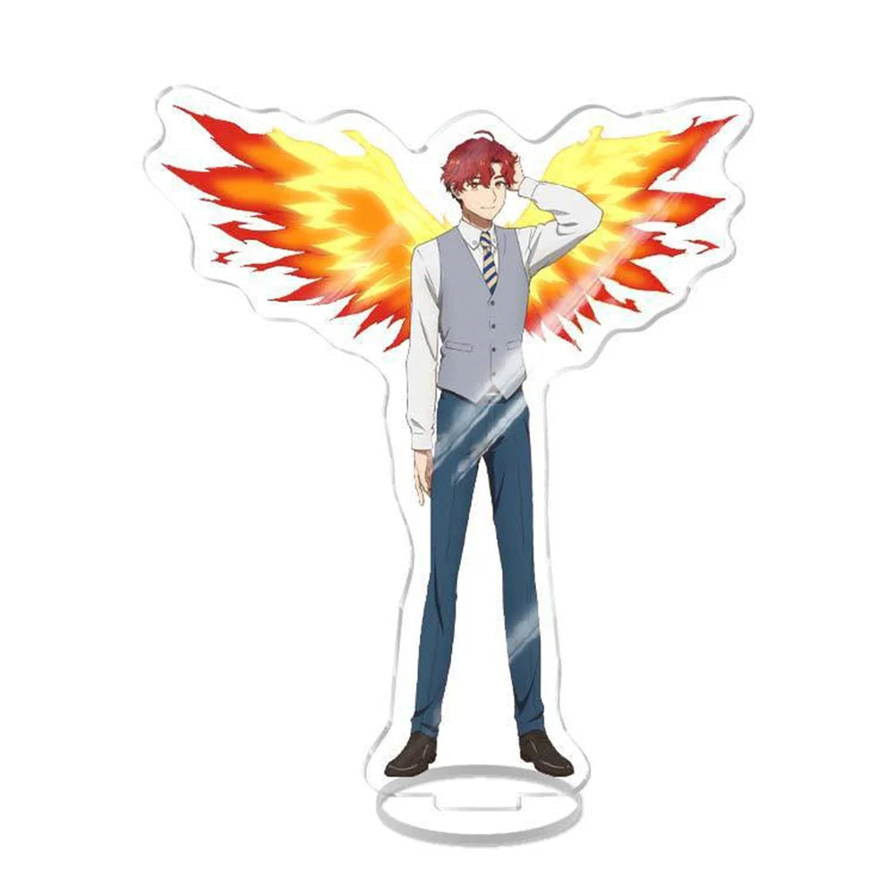 15CM Cartoon Anime Figure The Ice Guy and His Cool Female Colleague  Acrylic Stand Model Plate Desktop Office Home Collection