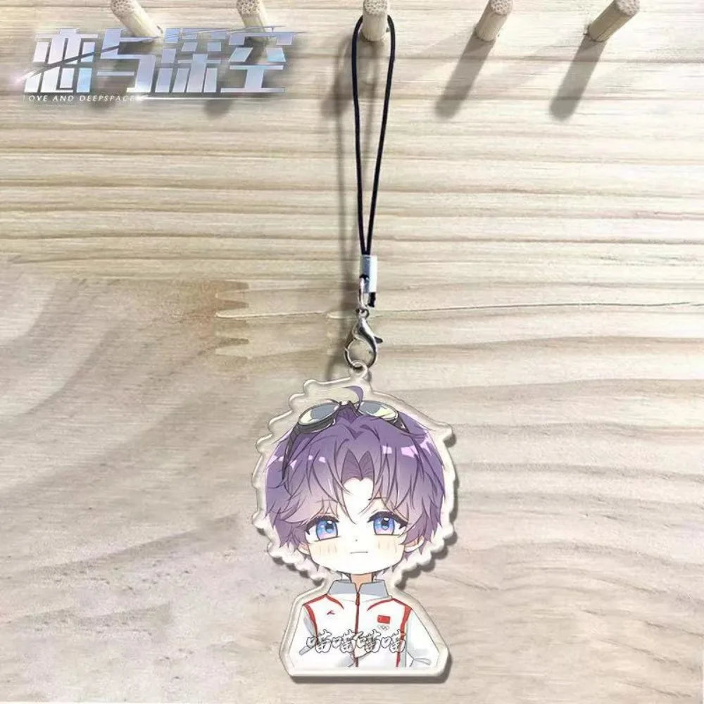 Sport Love and Deepspace Anime Mobile Phone Lanyard KeyChain Sylus Zayne Men Women Print Figure Hanging Key Rope Pendant Trinket
