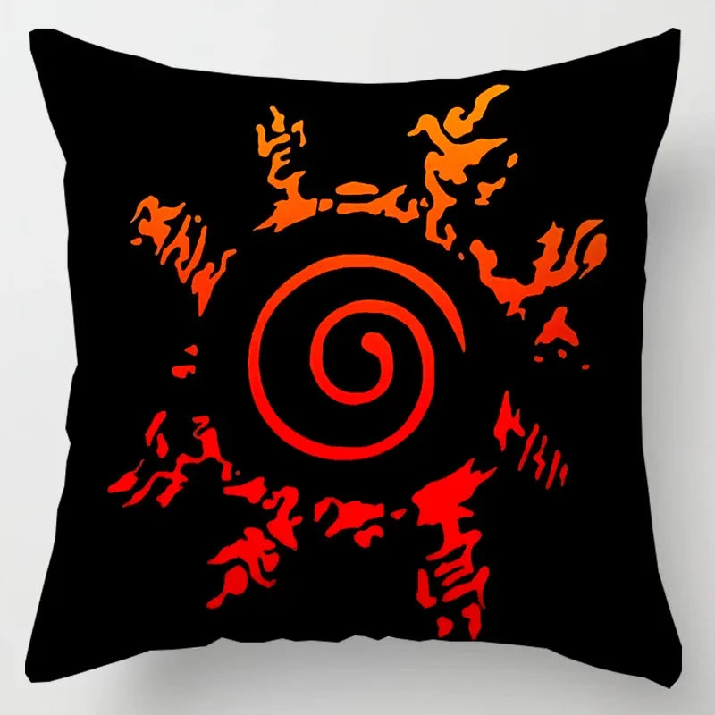 Anime Naruto Printed Pillow Case Red Cloud Uchiha Itachi Action Figures Square Pillow Covers Cushion Sofa Decor Cover Toys Gift
