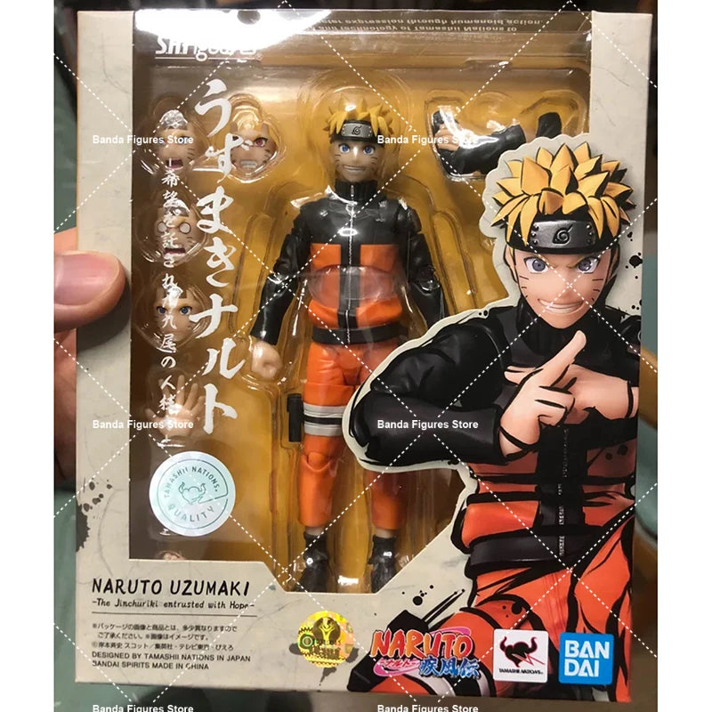 Original Bandai S.H.Figuarts Shf Naruto Shippuden Obito Uchiha Sasuke Kakashi In Stock Anime Action Collection Figures Model Toy