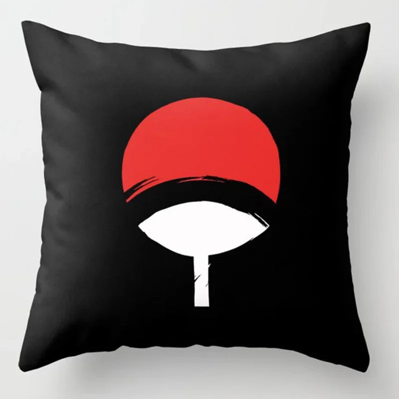 Anime Naruto Printed Pillow Case Red Cloud Uchiha Itachi Action Figures Square Pillow Covers Cushion Sofa Decor Cover Toys Gift